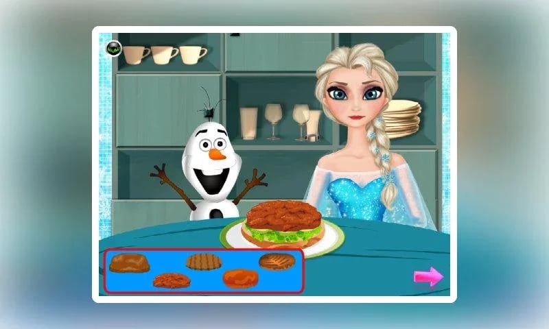 Elsa Cooking Hamburger截图3