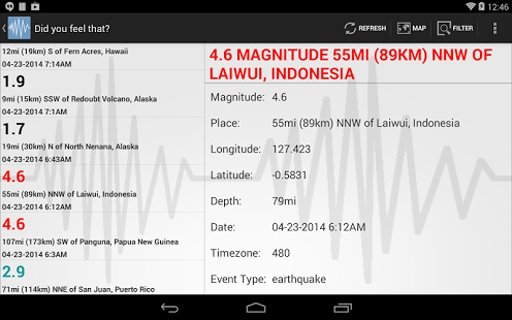 Did you feel that? Quake Info截图6
