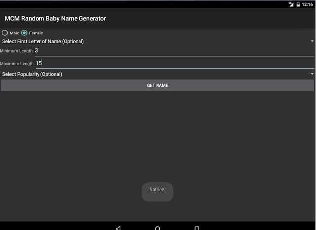 MCM Random Baby Name Generator截图4