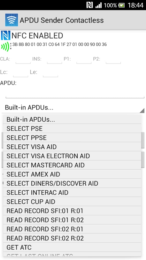 APDU Sender Contactless截图7