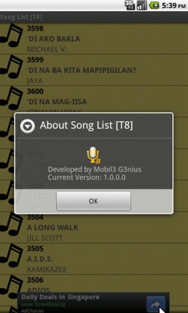 Song List [T8]截图2