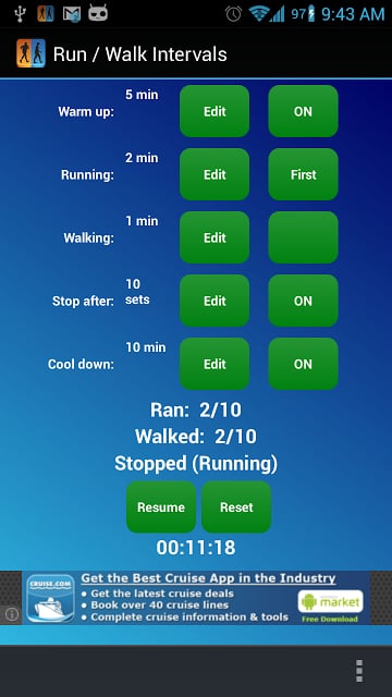 Run / Walk Intervals Timer截图4