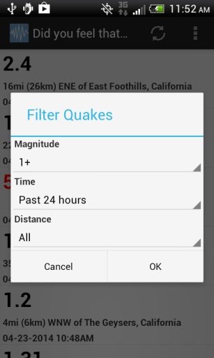 Did you feel that? Quake Info截图3