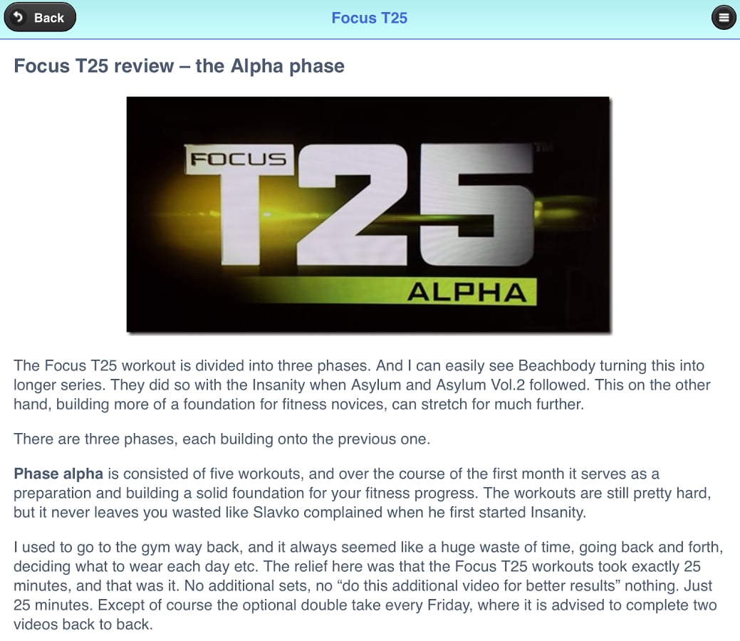 Focus T25 Workout Exerci...截图4