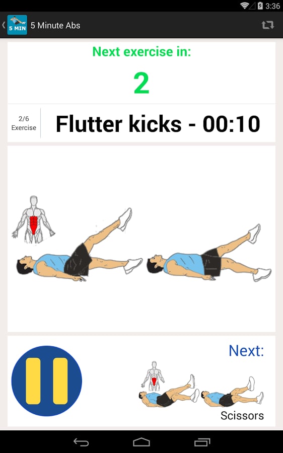 5 Minute ABS Workout rou...截图5