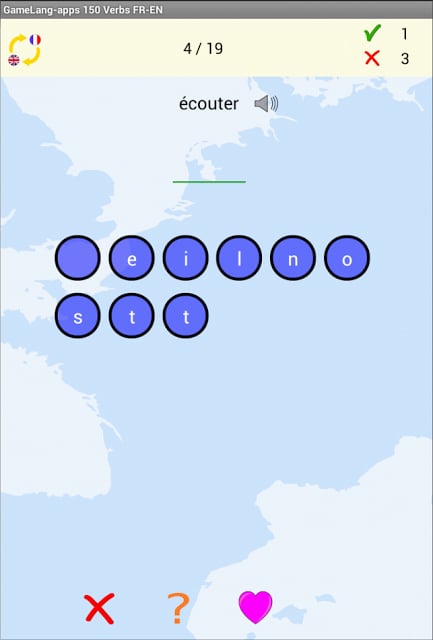 Pendu Verbes Fran&ccedil;ais Anglais截图3