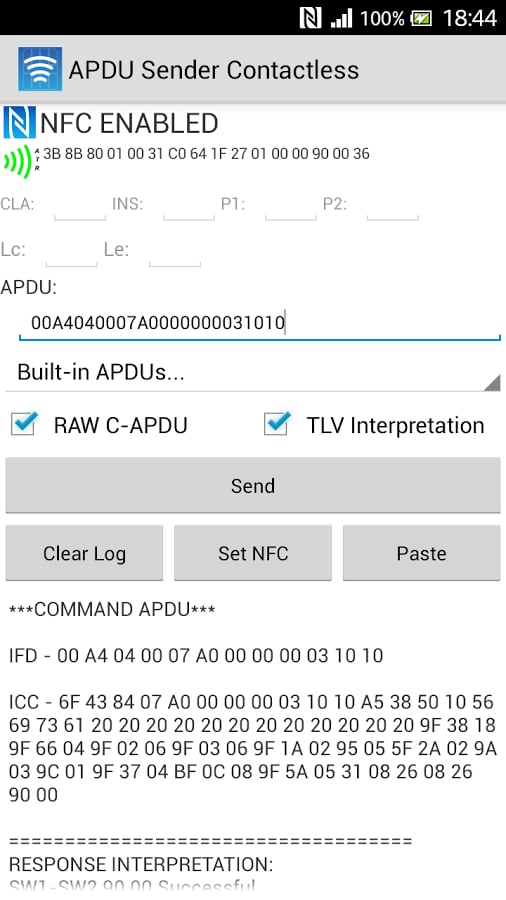 APDU Sender Contactless截图1