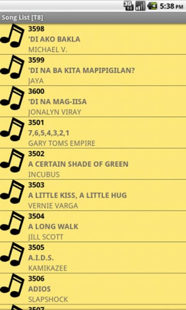 Song List [T8]截图3