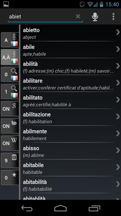 Dictionary French Italia...截图1