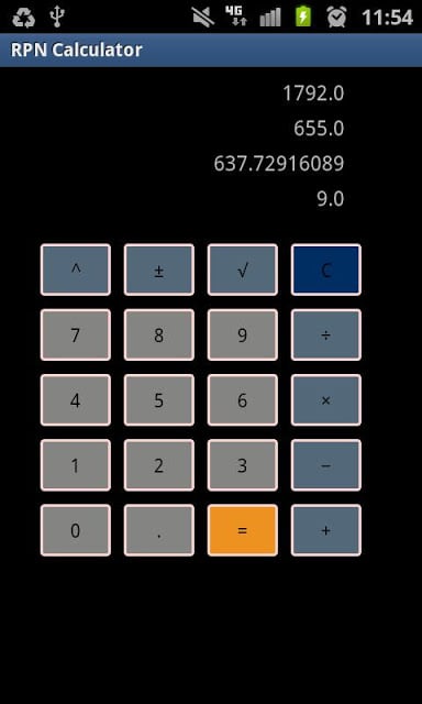 Simple RPN Calculator截图2