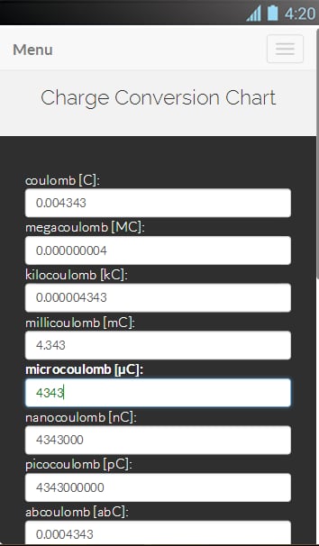 Charge Conversion Chart截图3