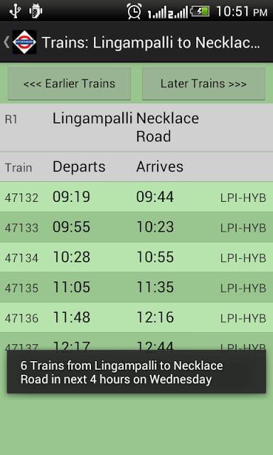 Hyderabad MMTS Train Timetable截图1