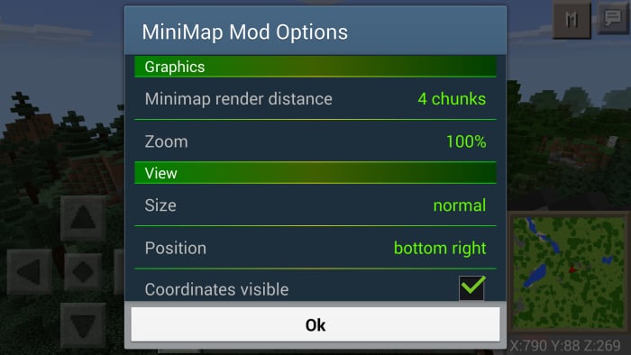 Smooth Minimap MCPE Mod截图5