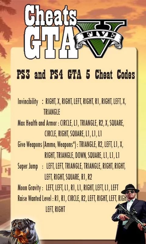 Cheats GTA 5截图3