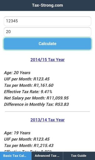 Tax Strong Calculator截图4