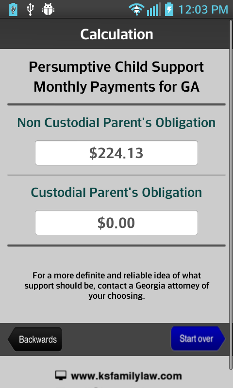 GA Child Support Calcula...截图10