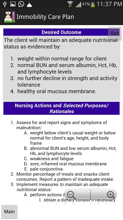 Nurse care plan Immobili...截图3