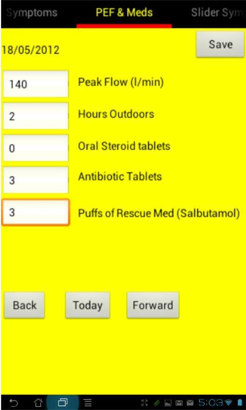 COPD Diary Card截图4