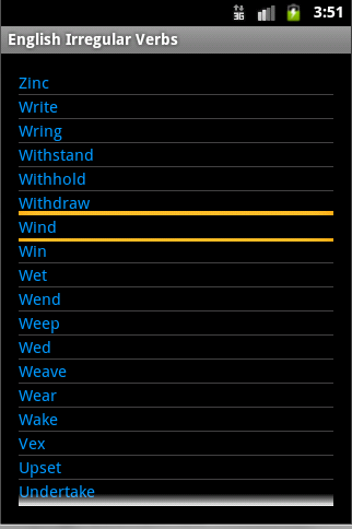 English Irregular Verbs截图2