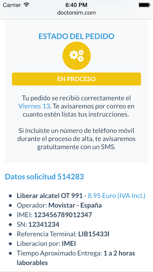 Liberar Movil IMEI- doctorSIM截图4