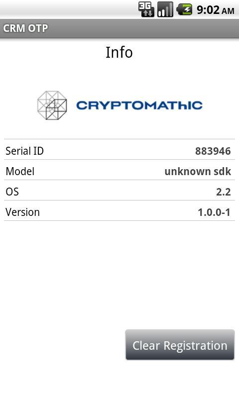 Cryptomathic Mobile OTP截图2