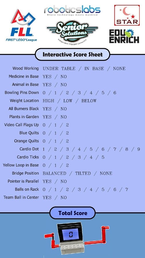 FLL Score Calculator HD截图1