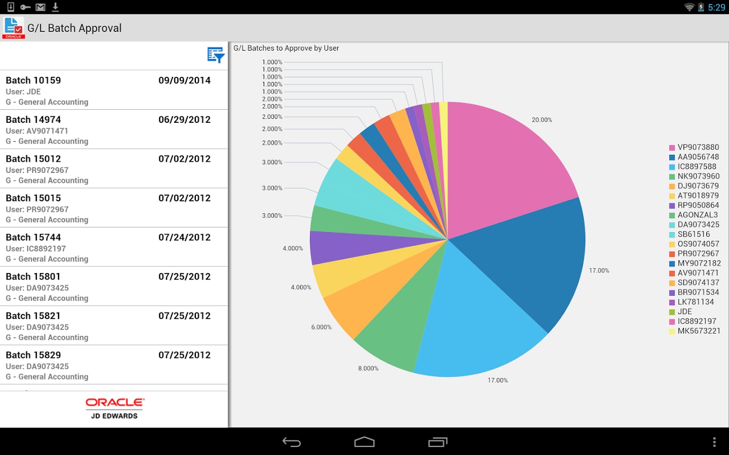 G/L Batch Approvals - JD...截图6