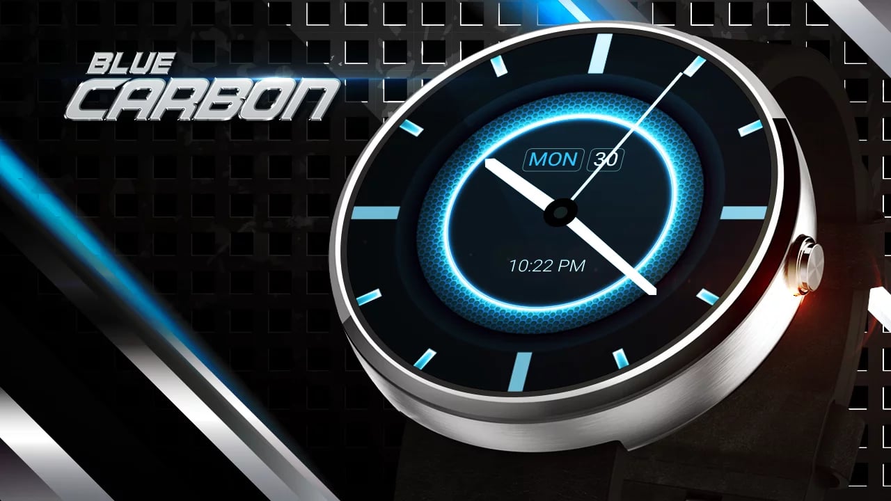 Blue Carbon Analog Watch...截图8