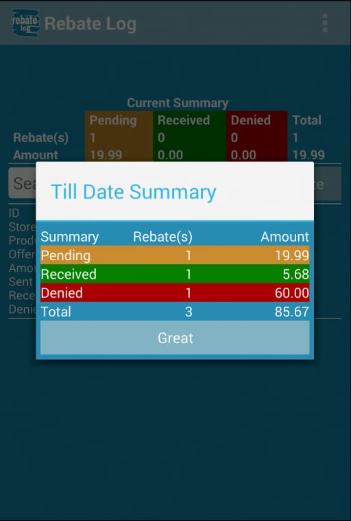 Rebate Log截图3