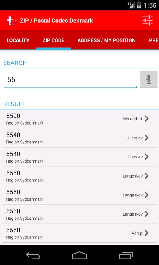 ZIP / Postal Codes Denma...截图9