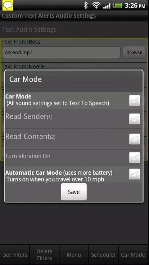 Custom Text Alerts + Car...截图7