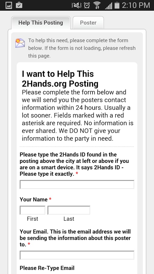 2Hands.org Assistance We...截图1