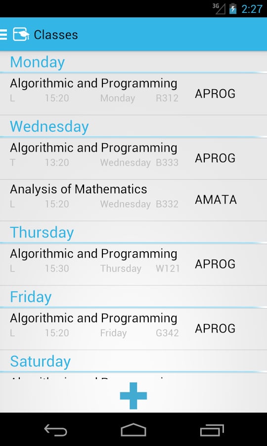 Student Timetable截图1