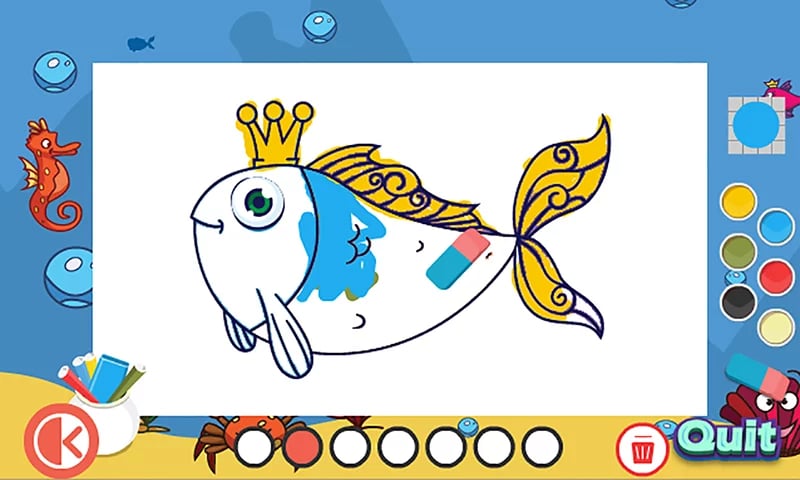 Ocean fish coloring page...截图6