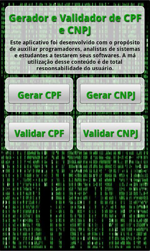 Gerador e Validador CPF e CNPJ截图1