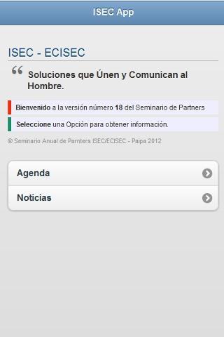 Agenda Seminario ISEC - ECISEC截图2