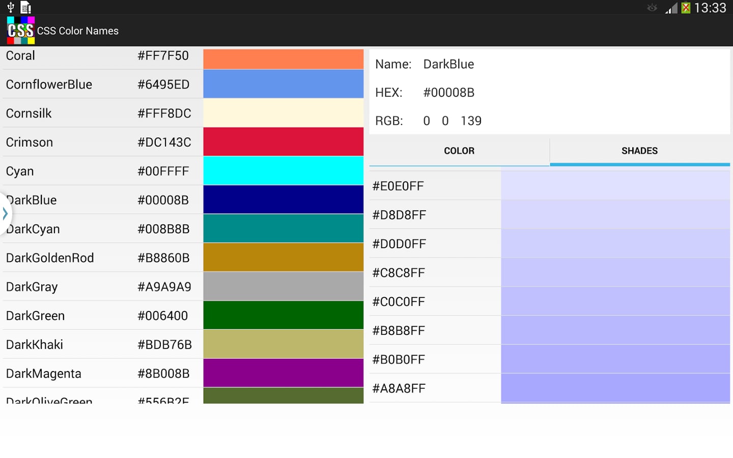 CSS Color Names截图2