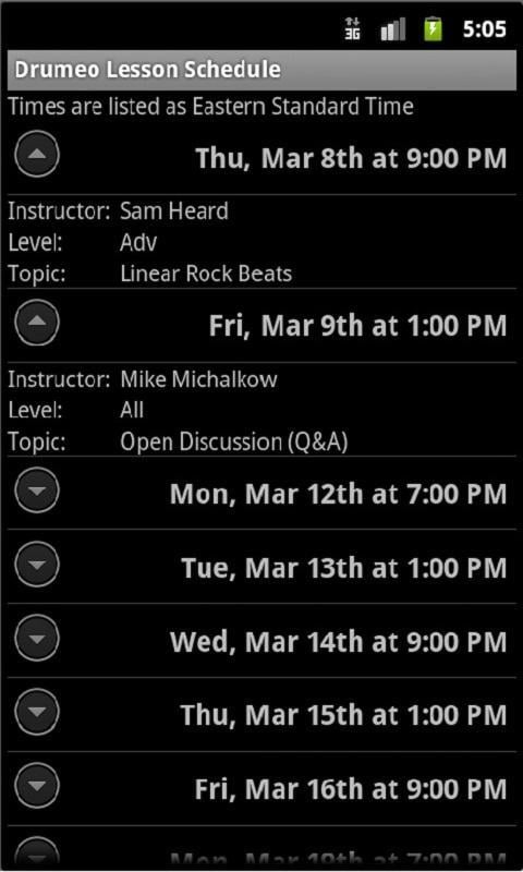 Drumeo Lesson Schedule截图1