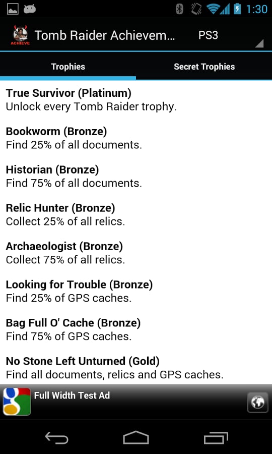 Tomb Raider Achievements截图1