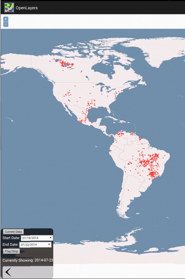 World Fires - OpenLayers截图6