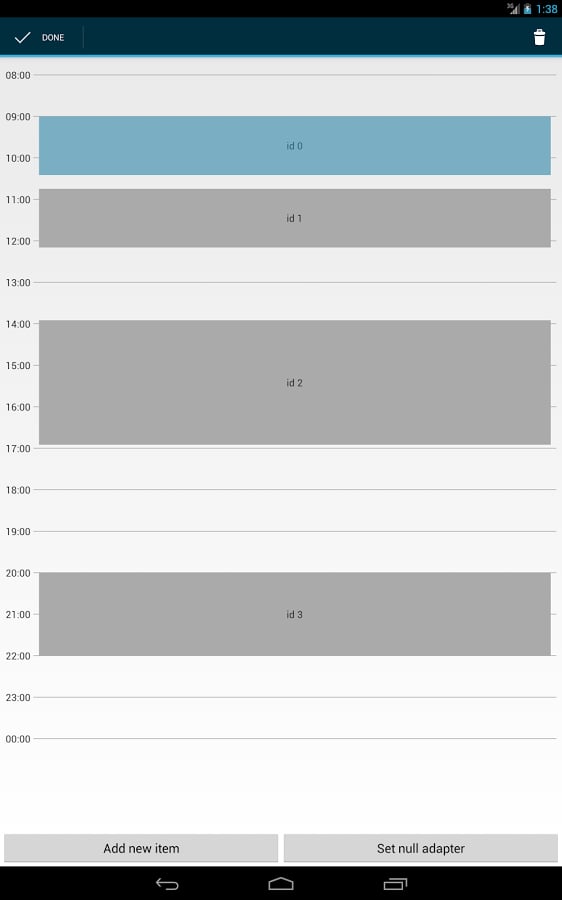 Schedule View Demo截图1