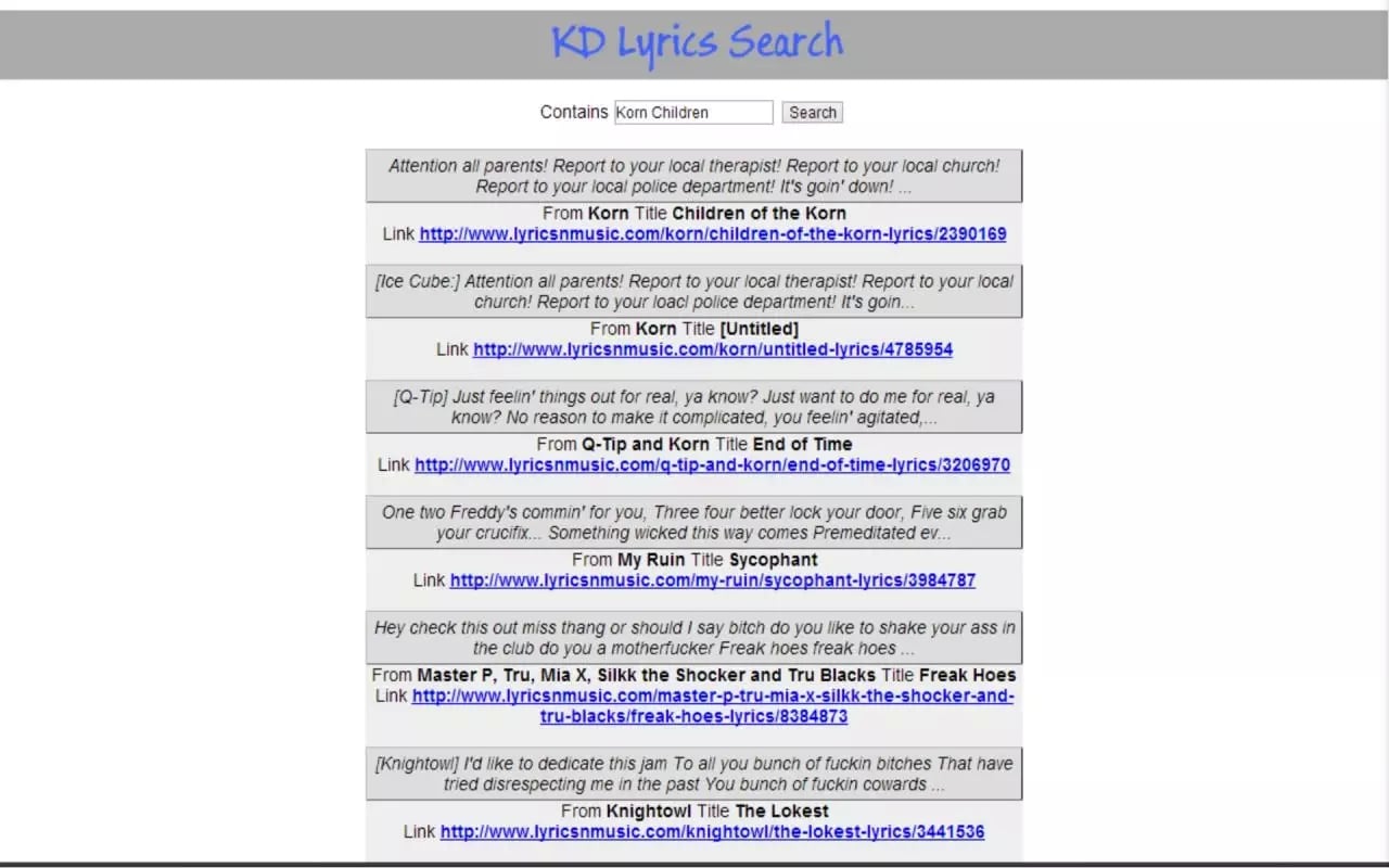 KD Lyric Search截图1