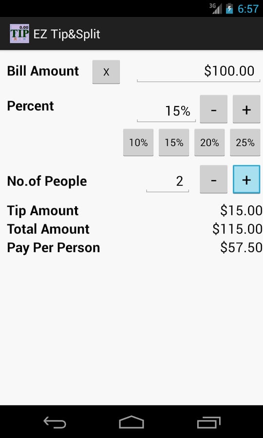 EZ Tip &amp; Split Calculato...截图3