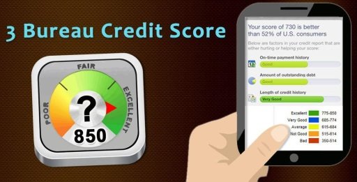 3 Bureau Credit Score截图4