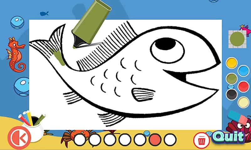 Ocean fish coloring page...截图2