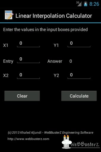 Linear Interpolation Calculator截图2