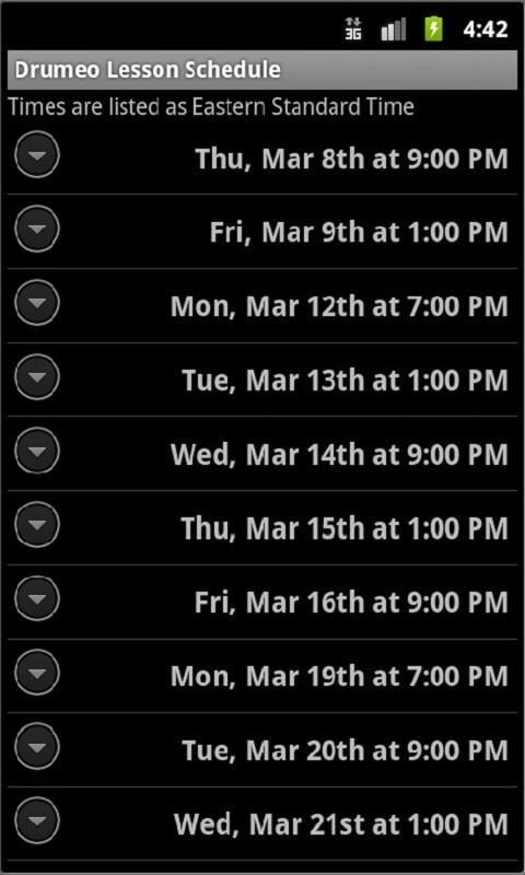 Drumeo Lesson Schedule截图2