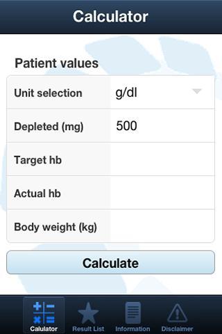 Monofer Dosing Calculator截图1