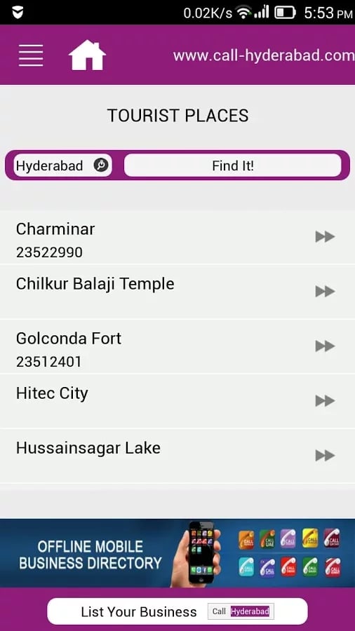 Call Hyderabad Bizz Dire...截图10