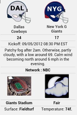 NFLWeather &amp; Scores截图1